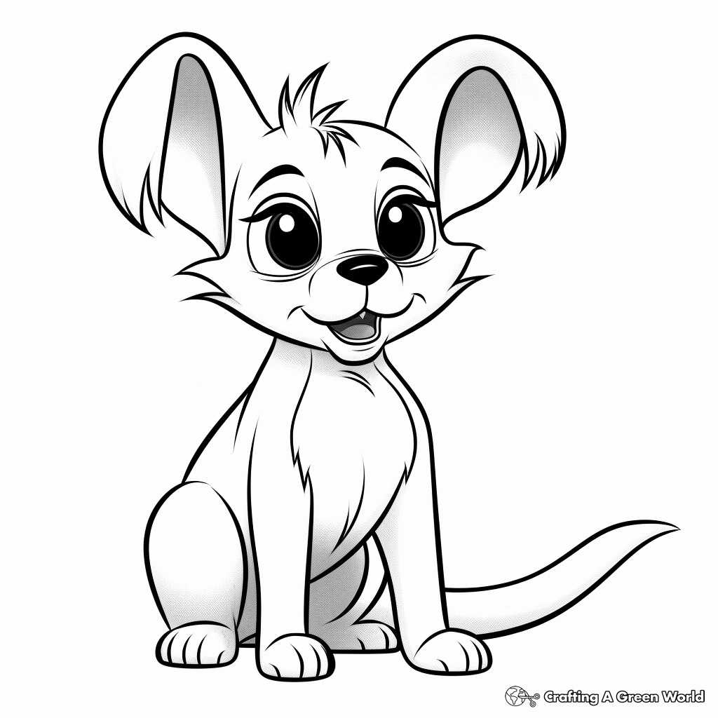 Kangaroo rat coloring pages