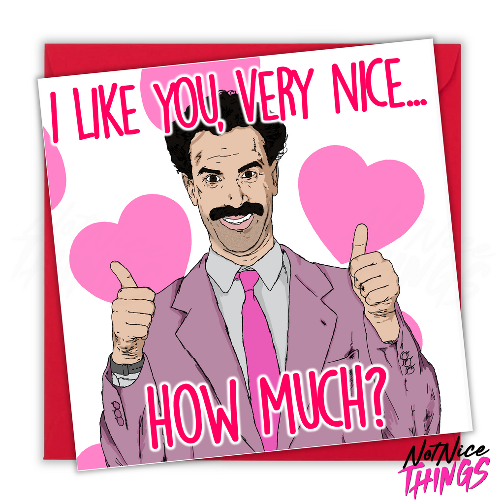 Borat anniversary card funny valentines anniversary card