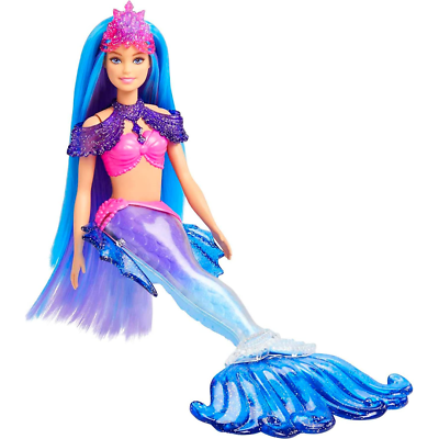 Barbie mermaid malibu doll with seahorse pet and mermaid interchangeable fins