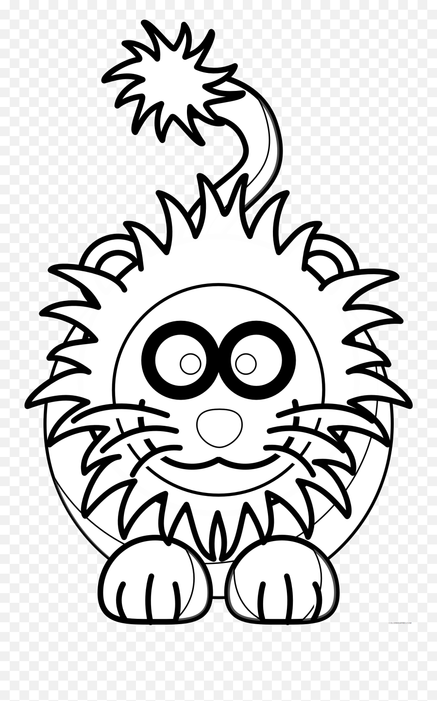 Lion outline coloring pages lion png printable