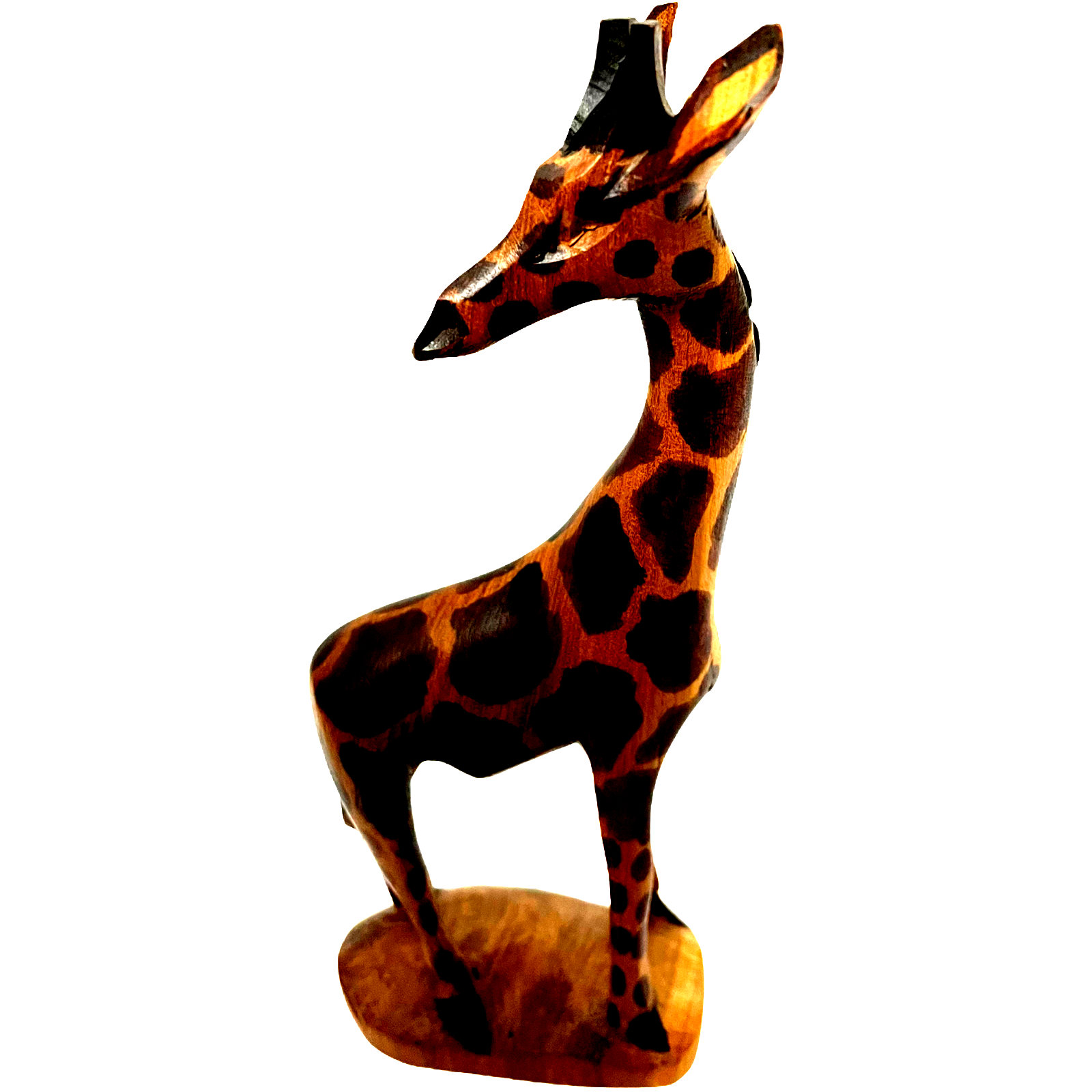 Hand carved wooden giraffe made in kenya tall safari wild animal african