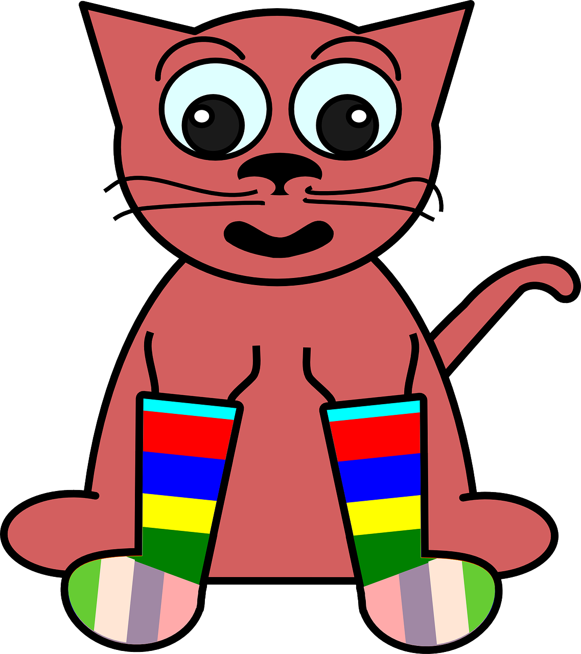 Free young cat vector art