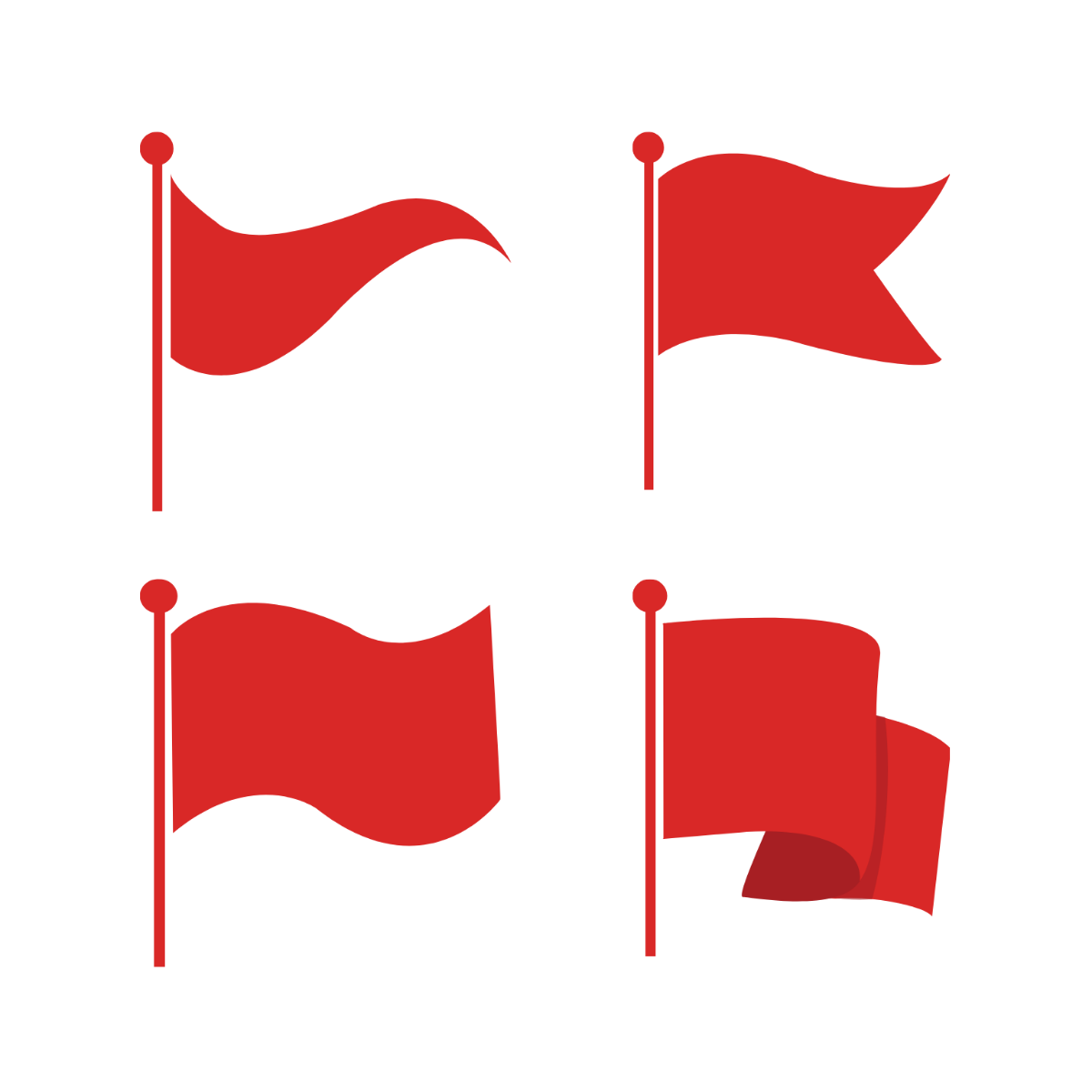 Free waving flag vector