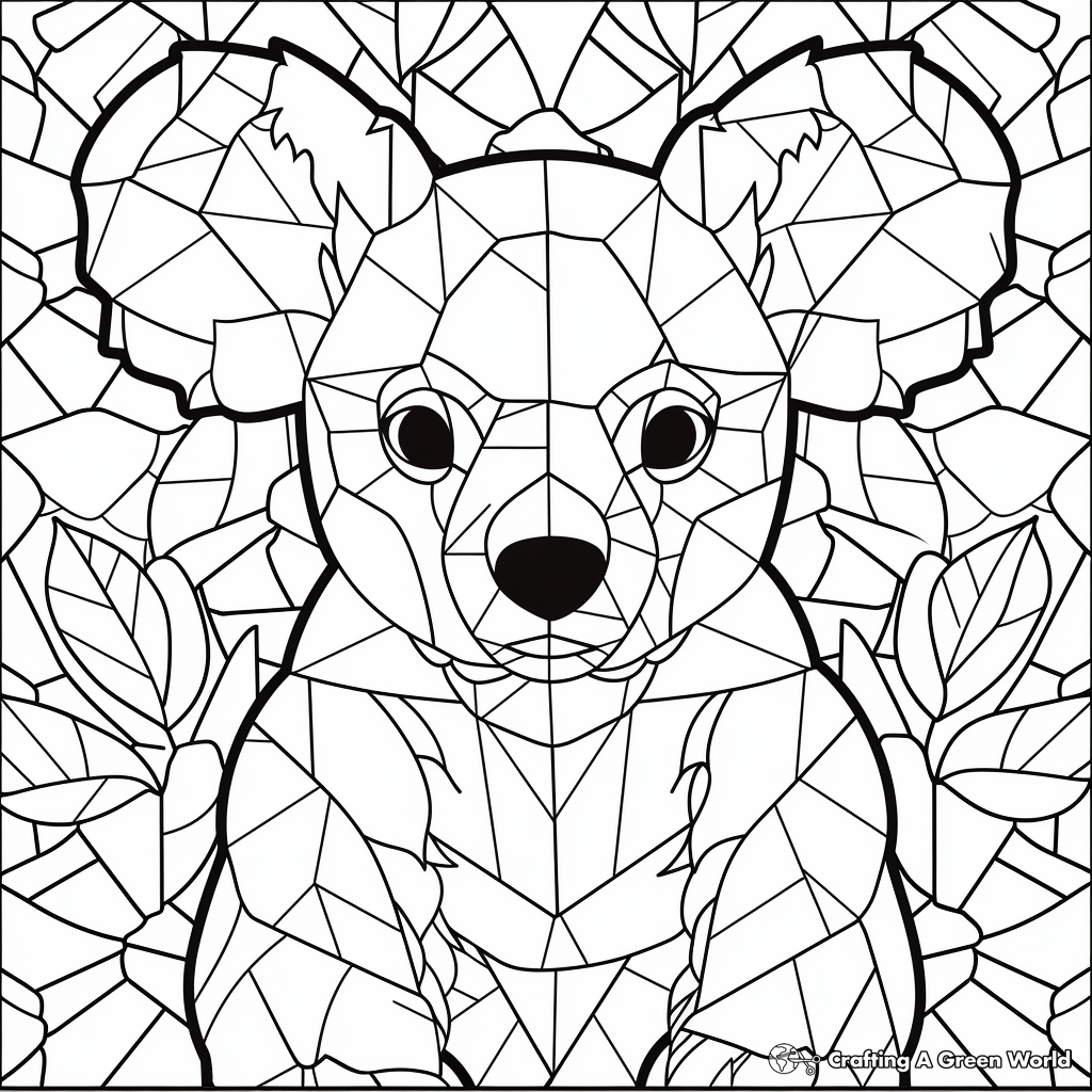 Animal mosaic coloring pages