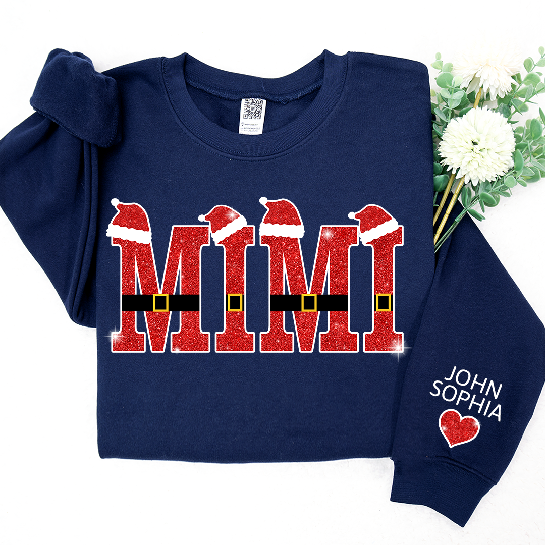 Lofaris mimi santa christmas red hats custom sweatshirt