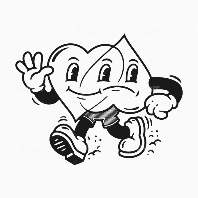 Create vintage retro cartoon illustration mascot logo by tunasashimi
