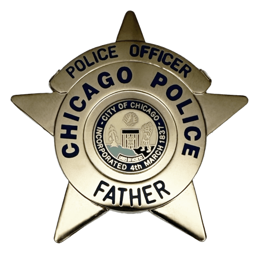 Chicago police miniature star badge father silver choose your rank