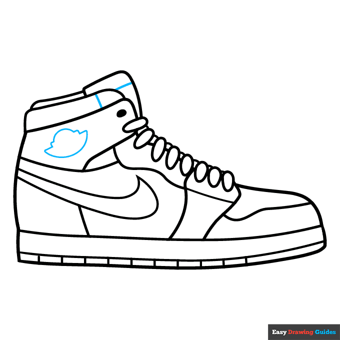 How to draw a jordan shoe