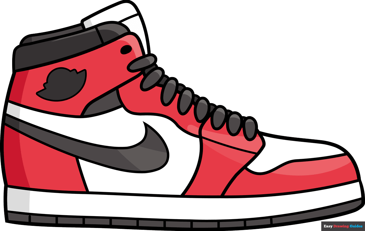 How to draw a jordan shoe