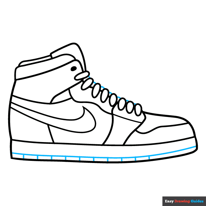 How to draw a jordan shoe