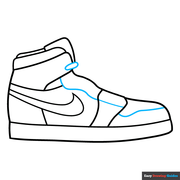 How to draw a jordan shoe