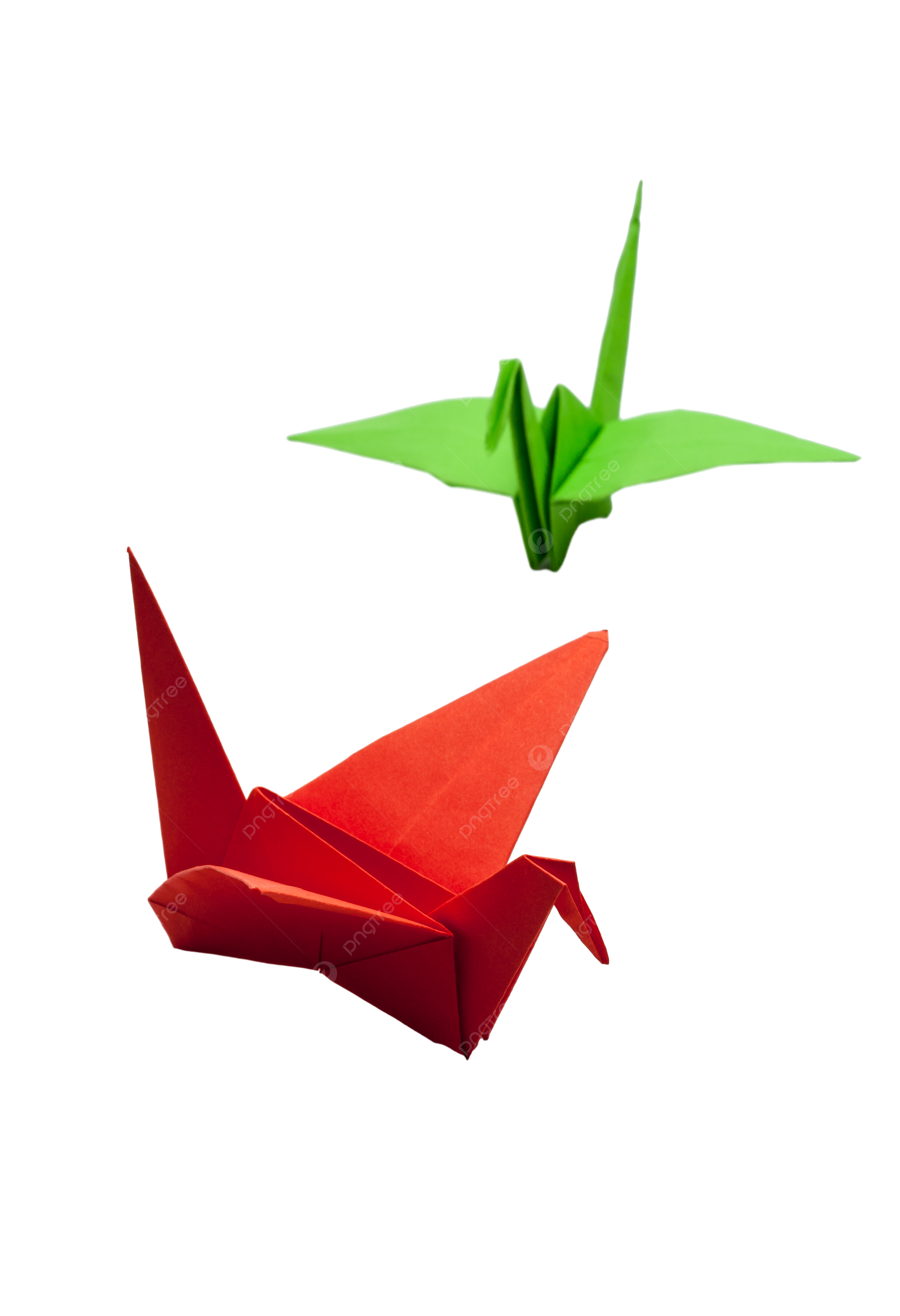 Red origami bird png transparent images free download vector files