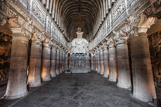 Ajanta caves stock photos pictures royalty