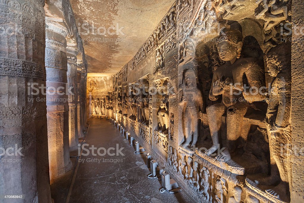 Ajantahãhlen indien stockfoto und mehr bilder von ajanta