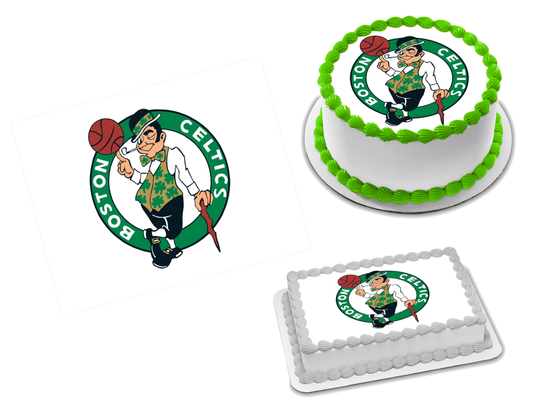 Boston celtics edible image frosting sheet topper sizes â sweet custom creations