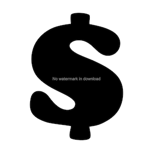 Dollar sign stencil