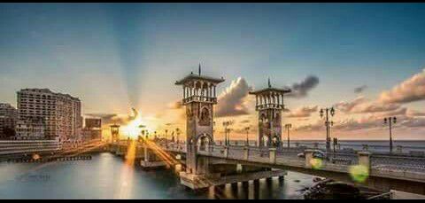 This sunset in alexandria egypt