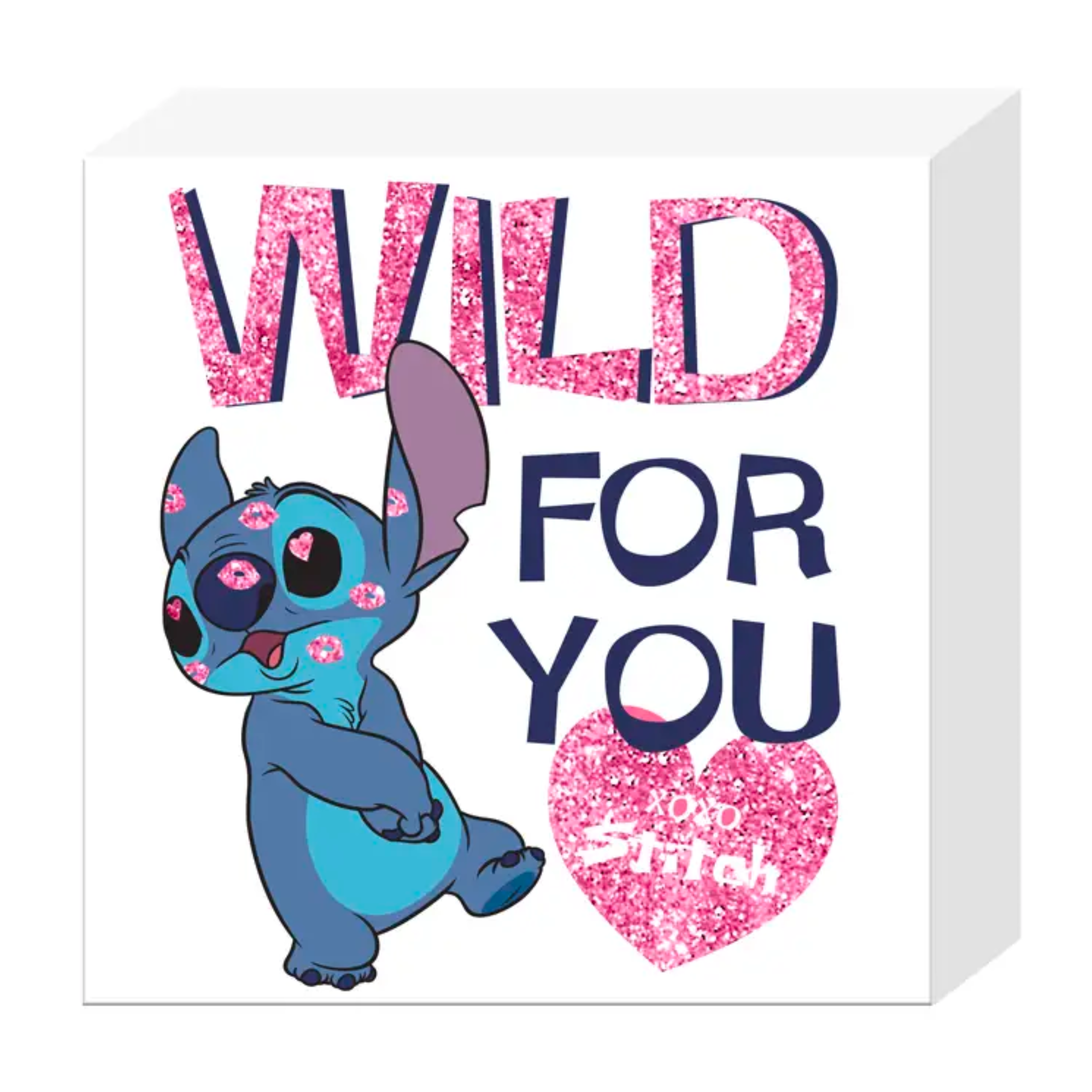 Lilo and stitch wild glitter x x box wall sign â the pink a la mode