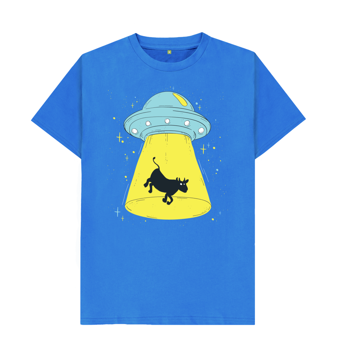 Cow being abducted by alien t shirt