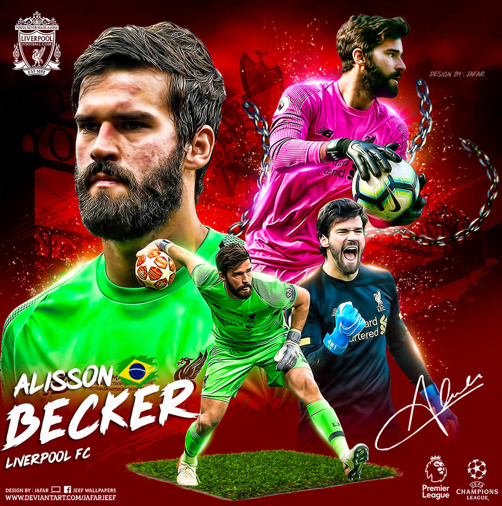 Download Alisson Becker Purple Liverpool Jersey Wallpaper