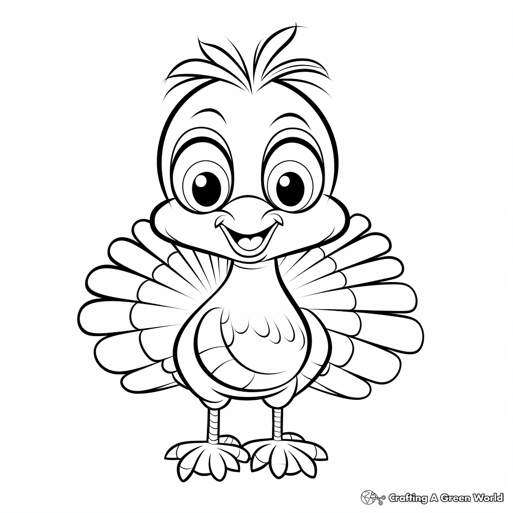 T is for turkey coloring pages