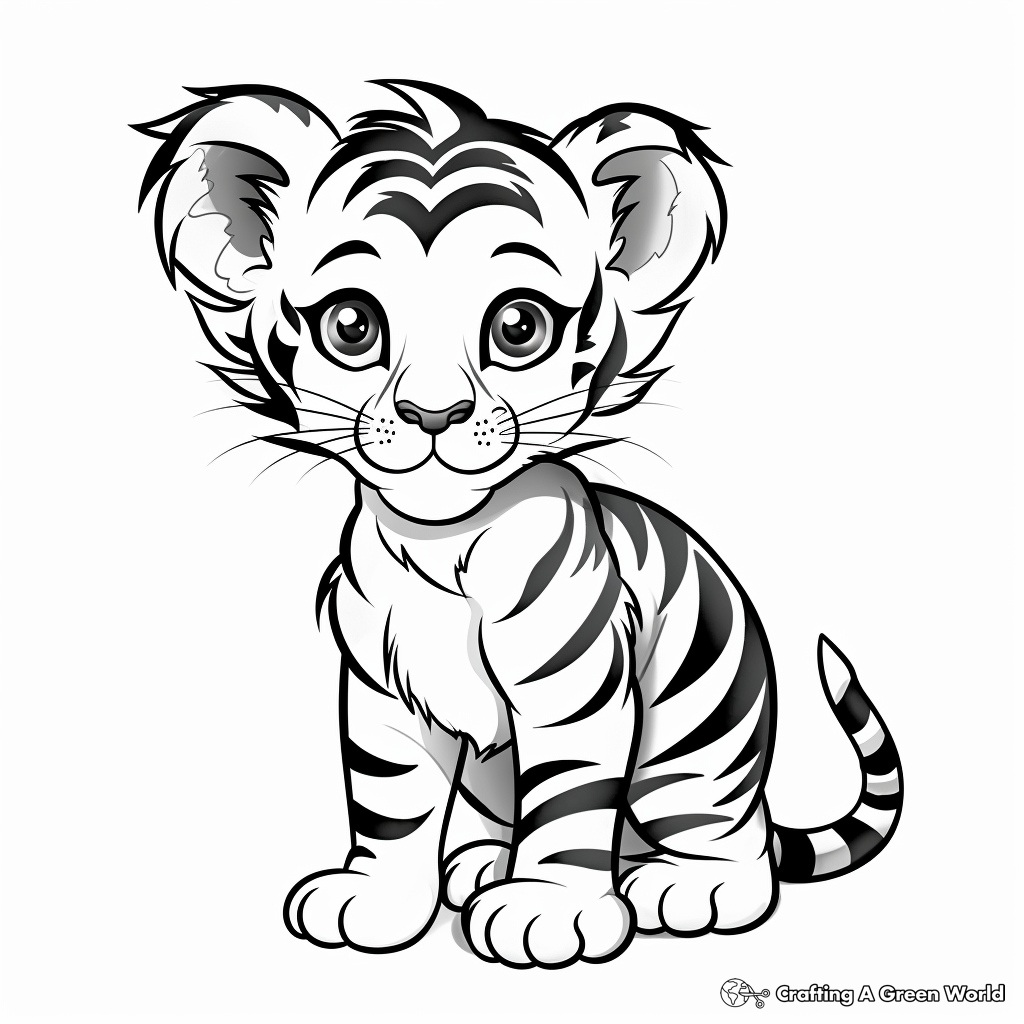 Tiger cub coloring pages