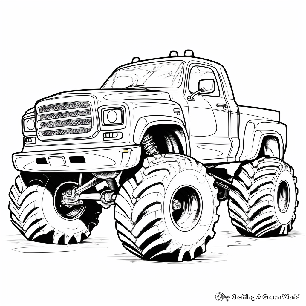 Diesel truck coloring pages