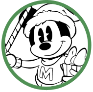 Mickey mouse christmas coloring pages