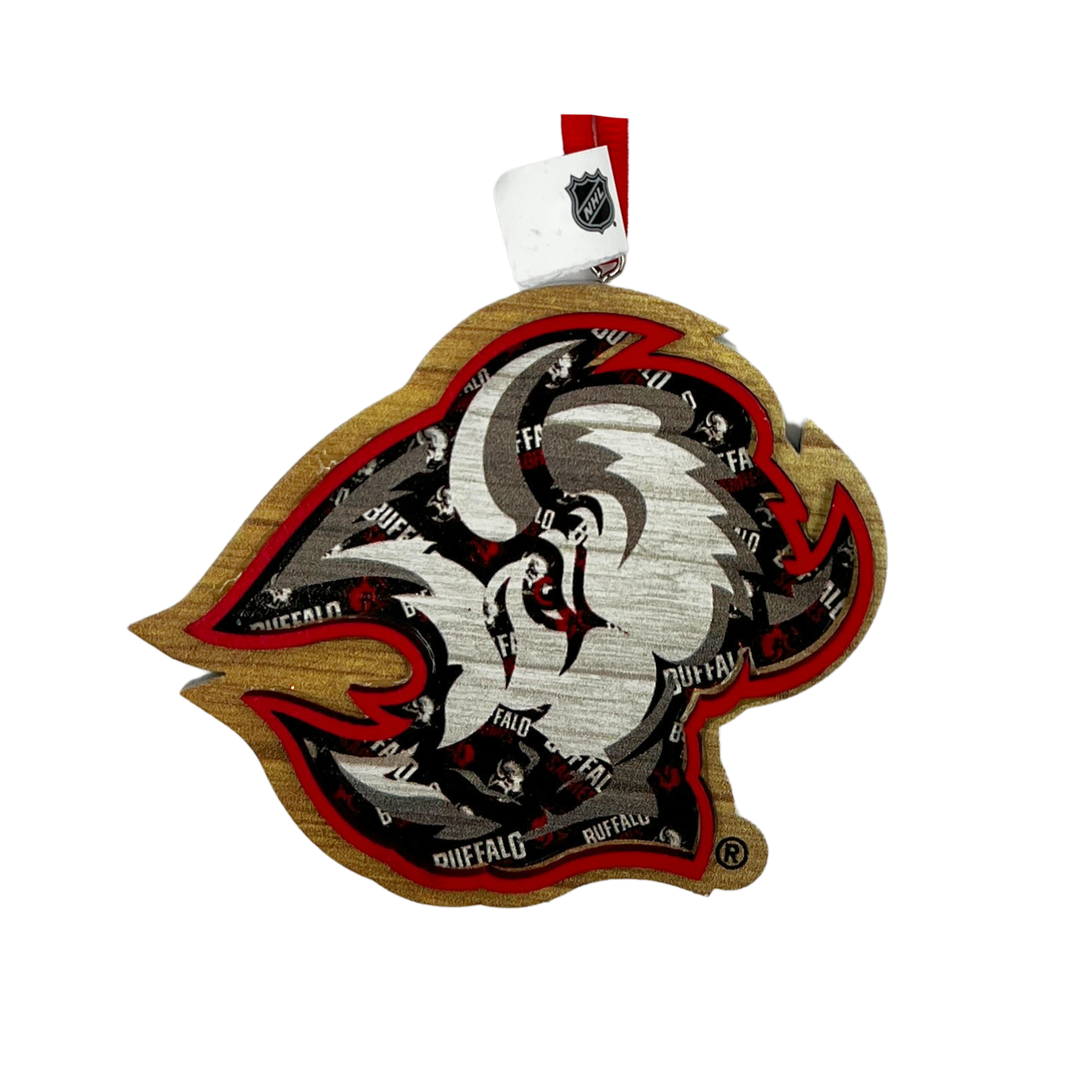 Buffalo sabres black red logo mural ornament the bflo store