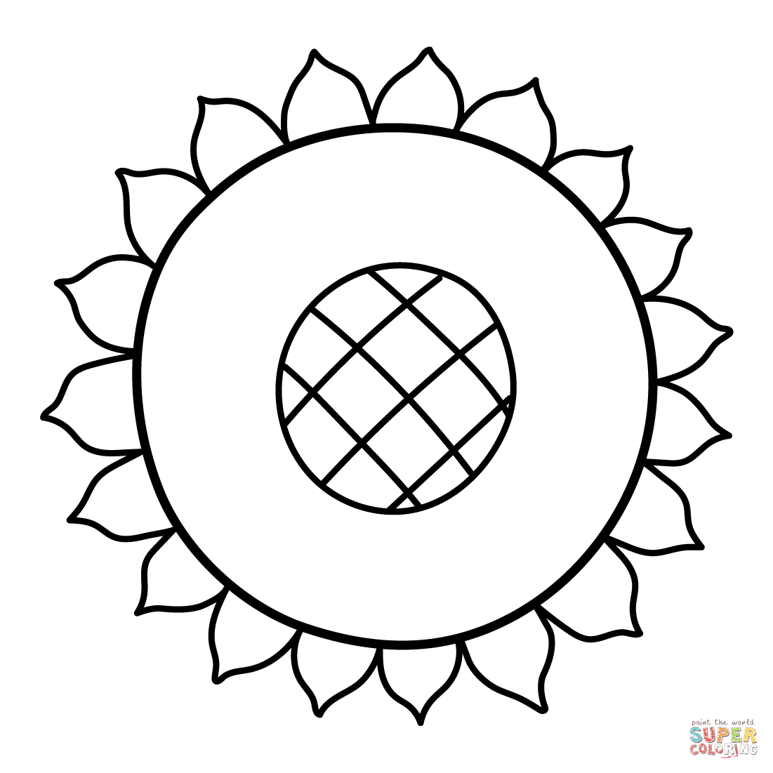 Sunflower coloring page free printable coloring pages