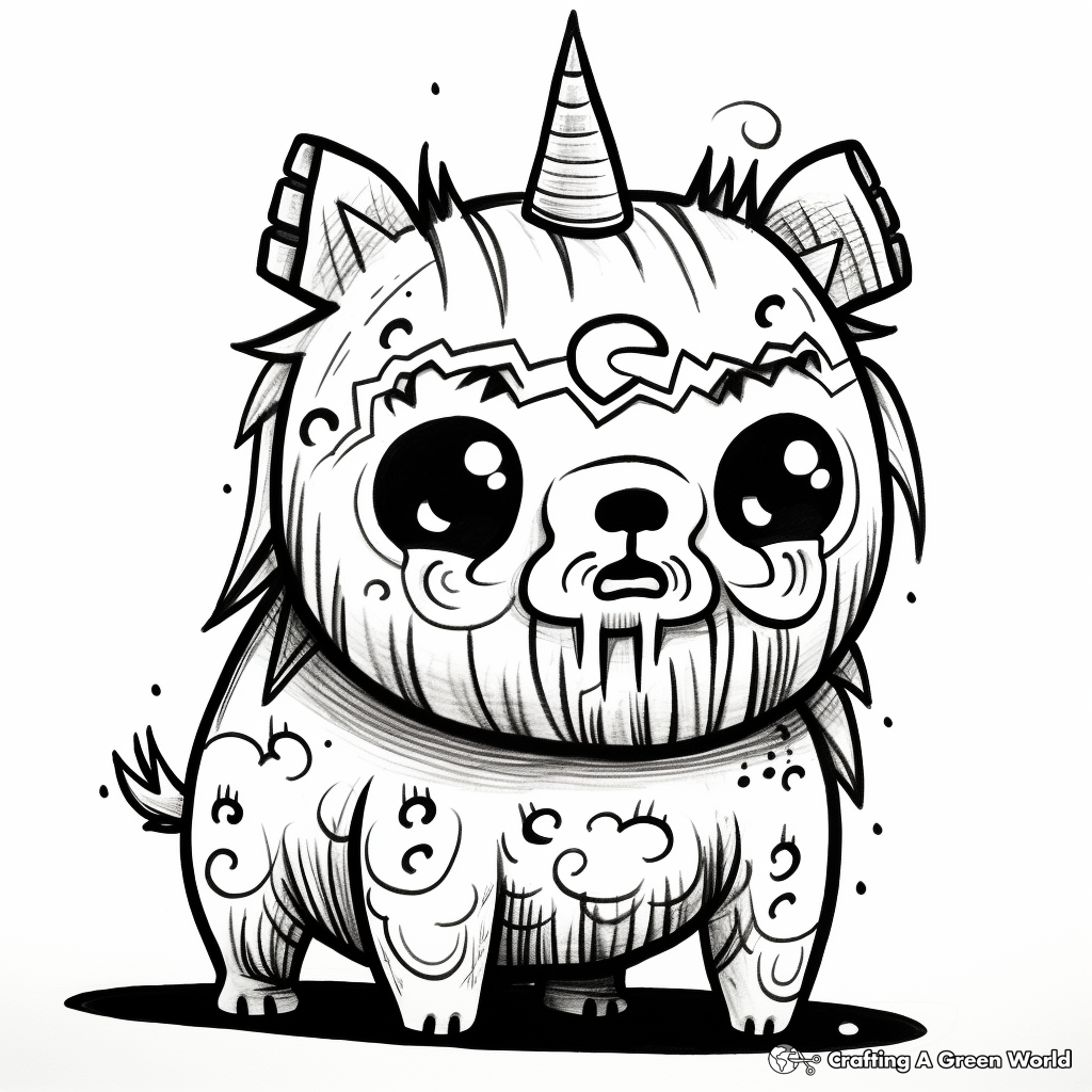 Pugicorn coloring pages