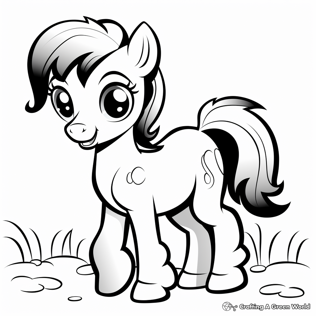 Rainbow horse coloring pages