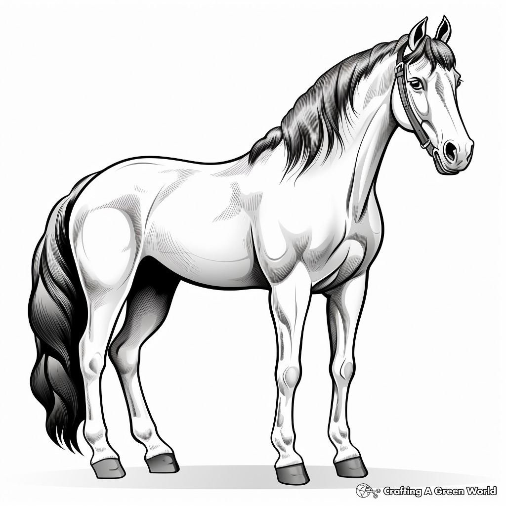 Realistic pony coloring pages