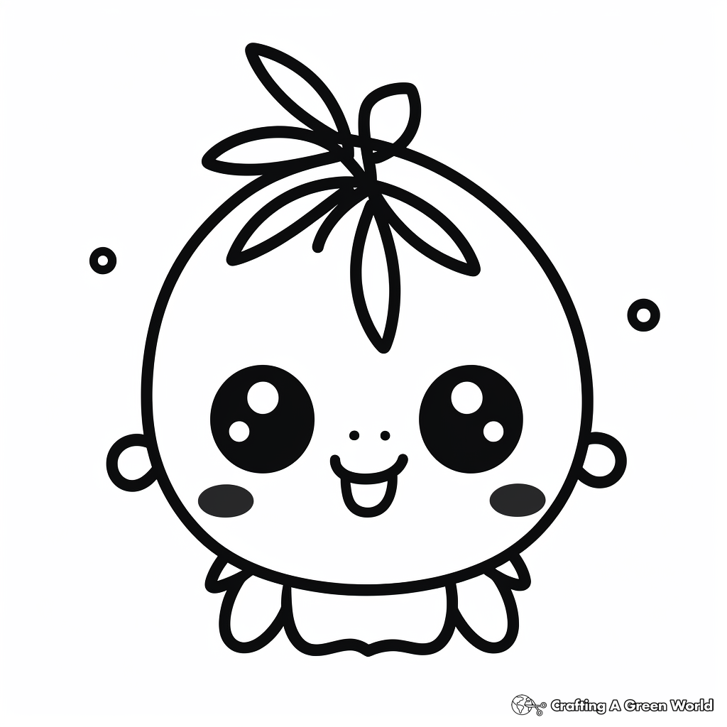 Kawaii frog coloring pages