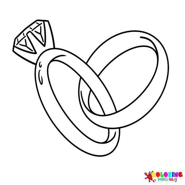 Wedding ring coloring pages