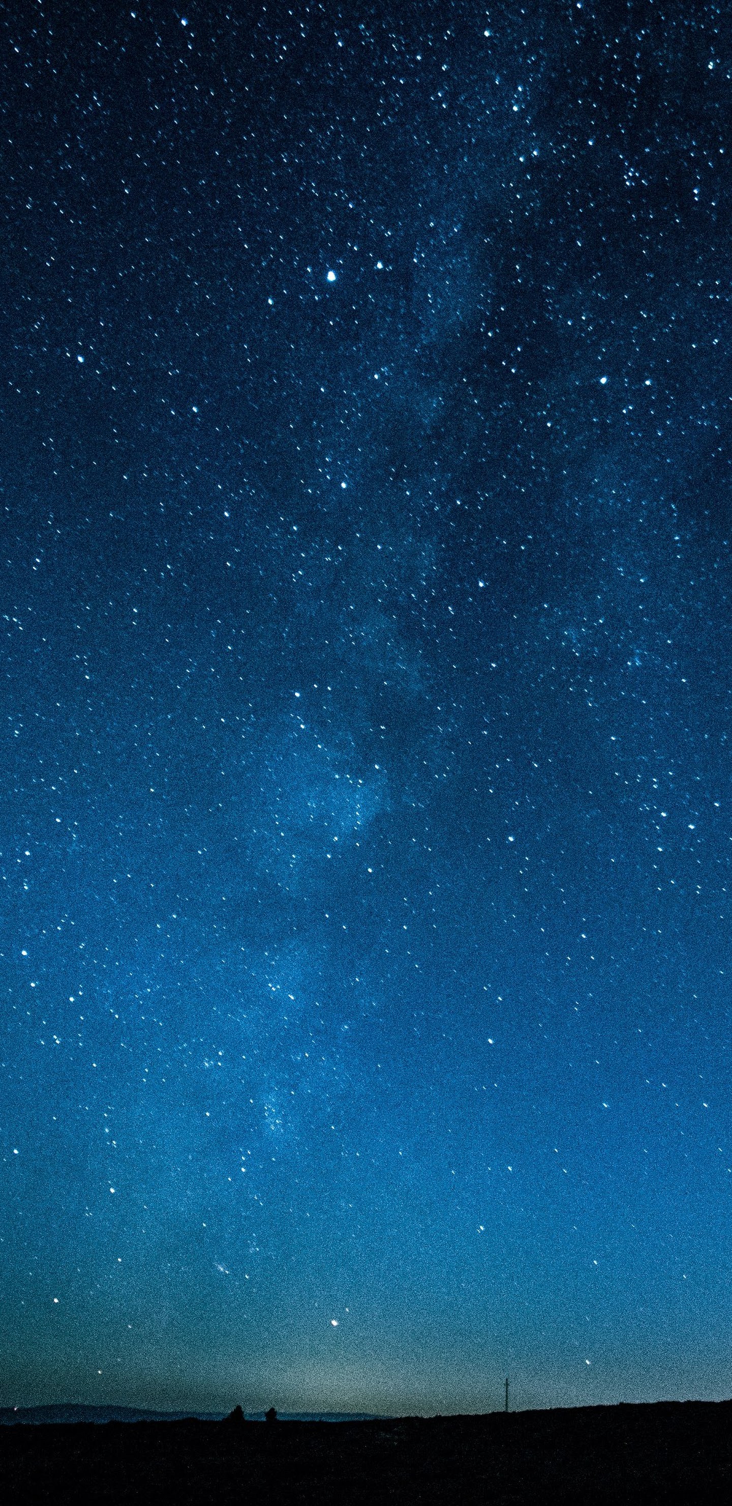 Night sky stars horizon k wallpaper