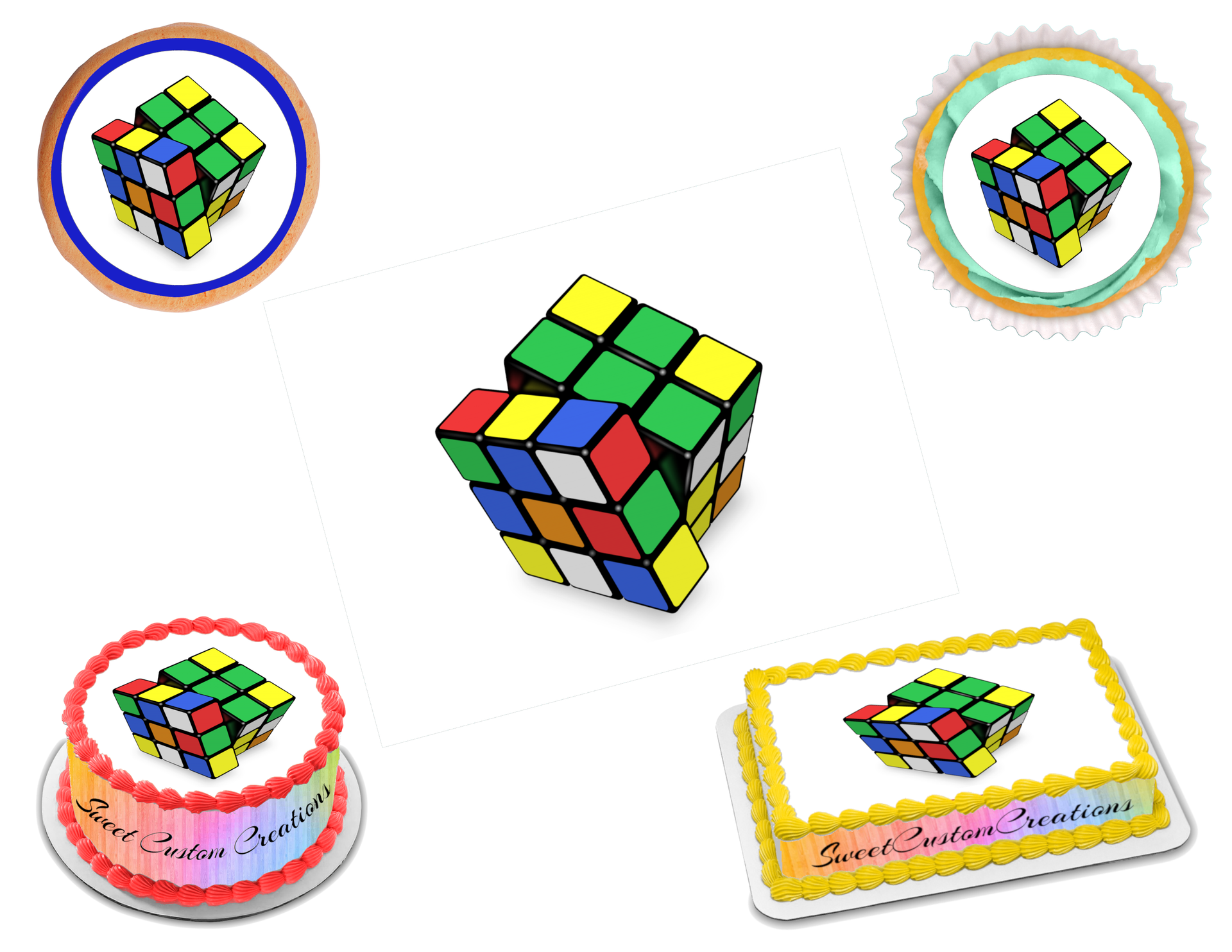 Rubiks cube edible image frosting sheet sizes â sweet custom creations