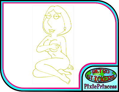 Family guy lois naked b vinyl sticker bike car truck window wall mirror decal