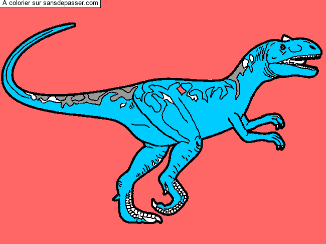 Dessin coloriã coloriage allosaurus par un invitã