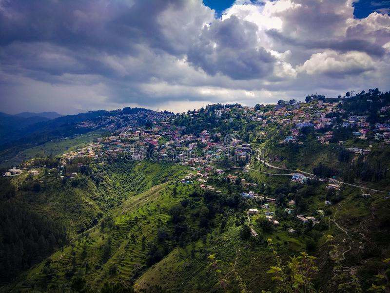 Almora city stock photo image of view showcased highway