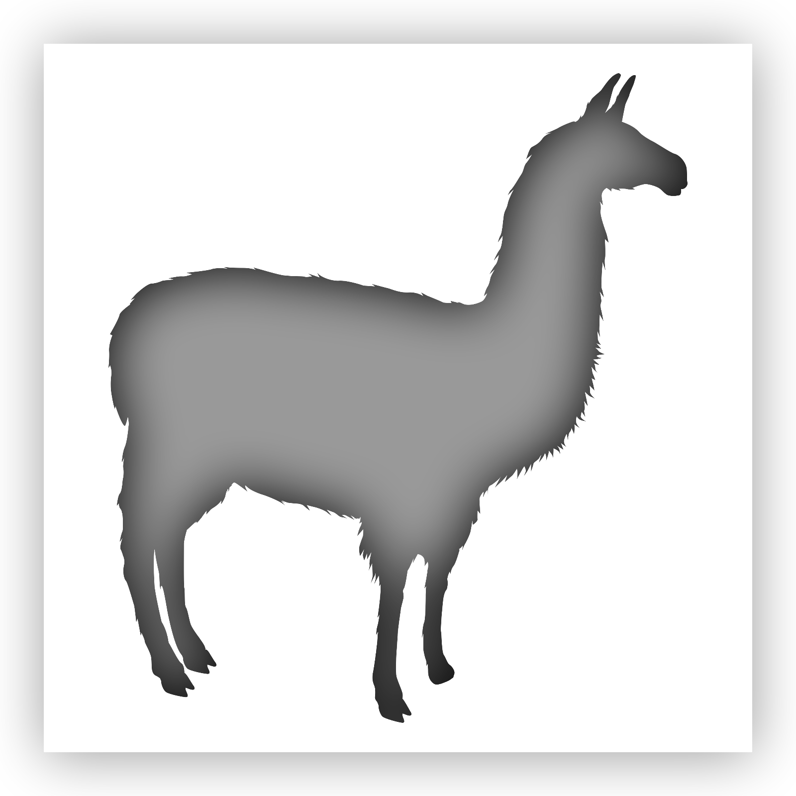 Llama animal stencil template reusable plastic sizes