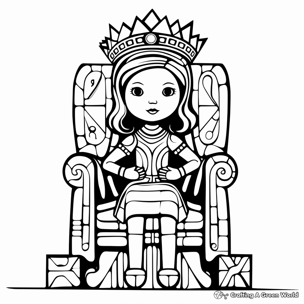 Q is for queen coloring pages