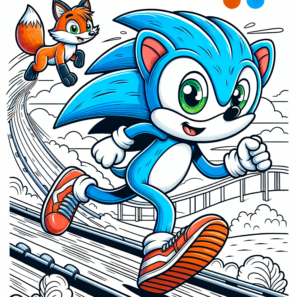 Sonic coloring pages â custom paint by numbers