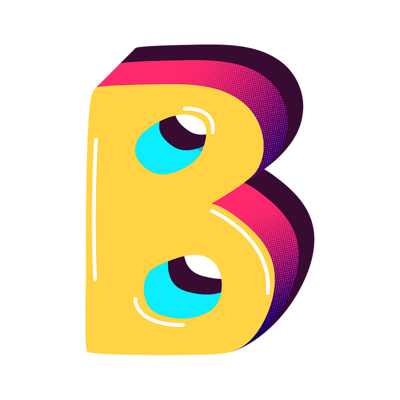 B letter doodle alphabet typography images free photos png stickers wallpapers backgrounds