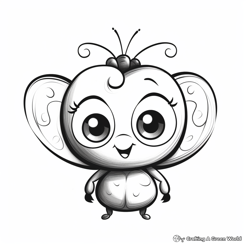 L is for ladybug coloring pages