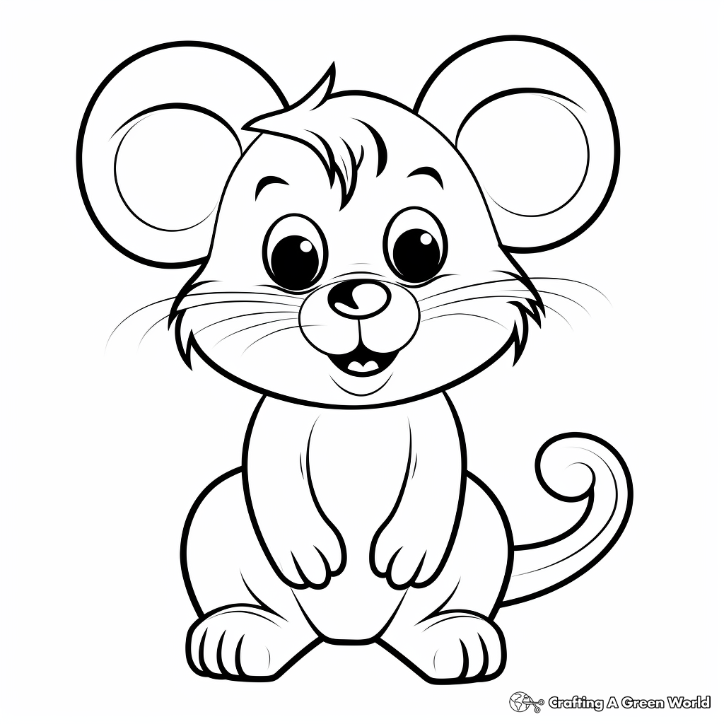 M is for mouse coloring pages