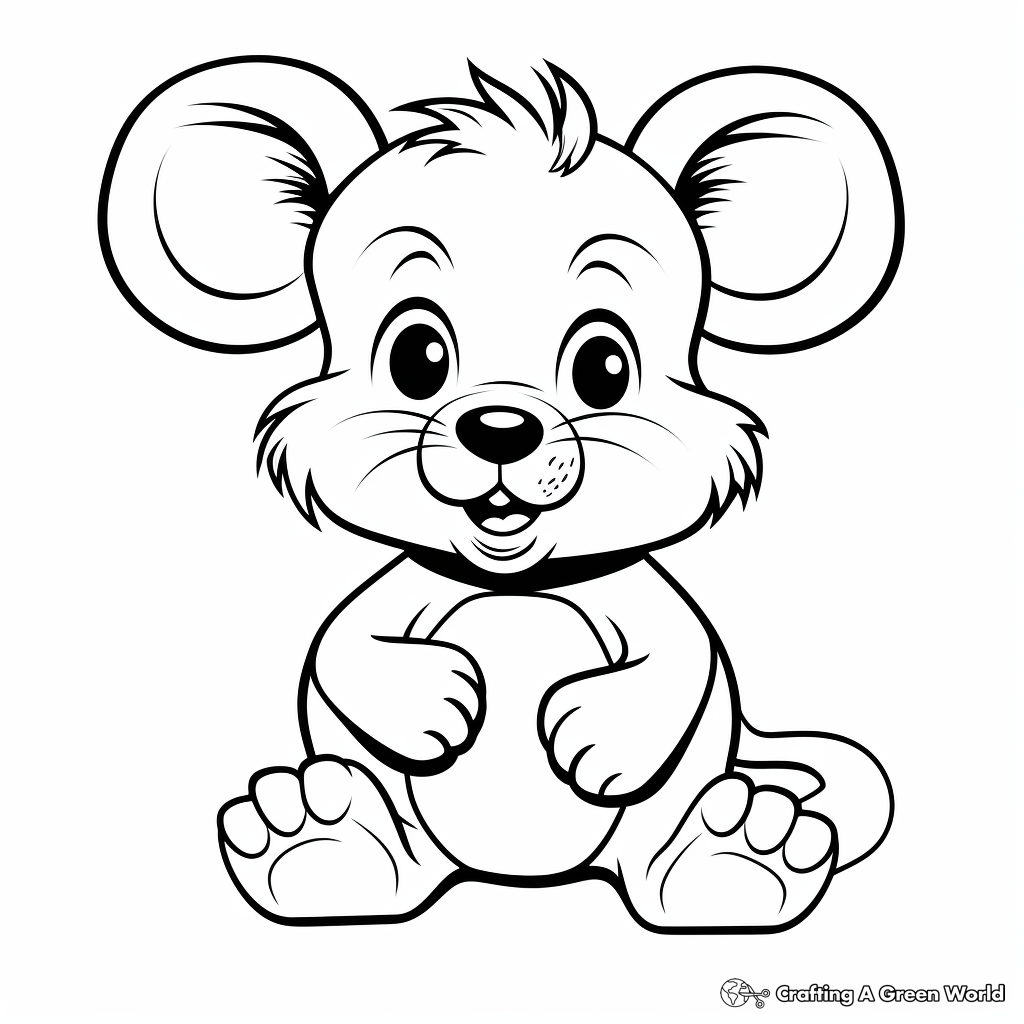 M is for mouse coloring pages