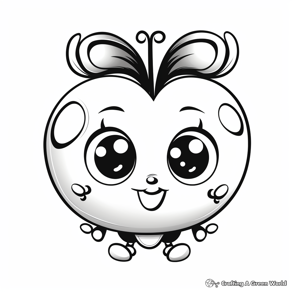 L is for ladybug coloring pages