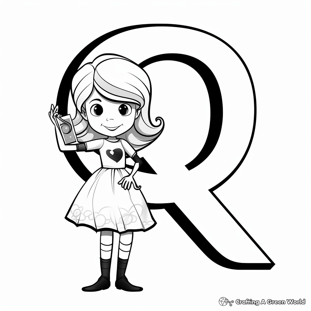 Q is for queen coloring pages