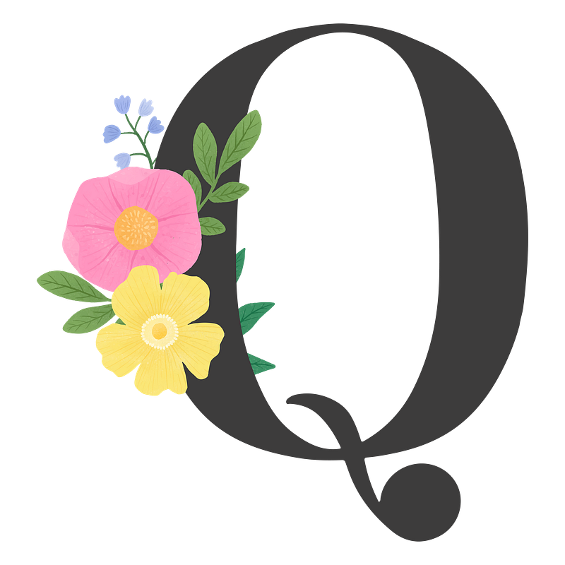 Floral letter q images free photos png stickers wallpapers backgrounds